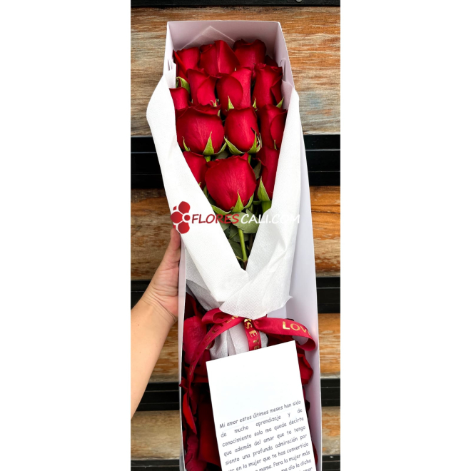 Caja de rosas en cali día de la Madre 