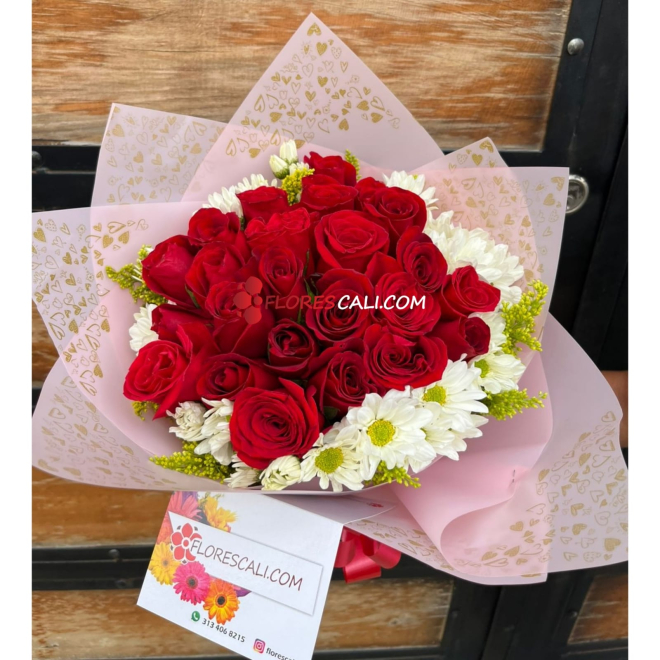 Bouquet rosa y margarita Dia de la Madre