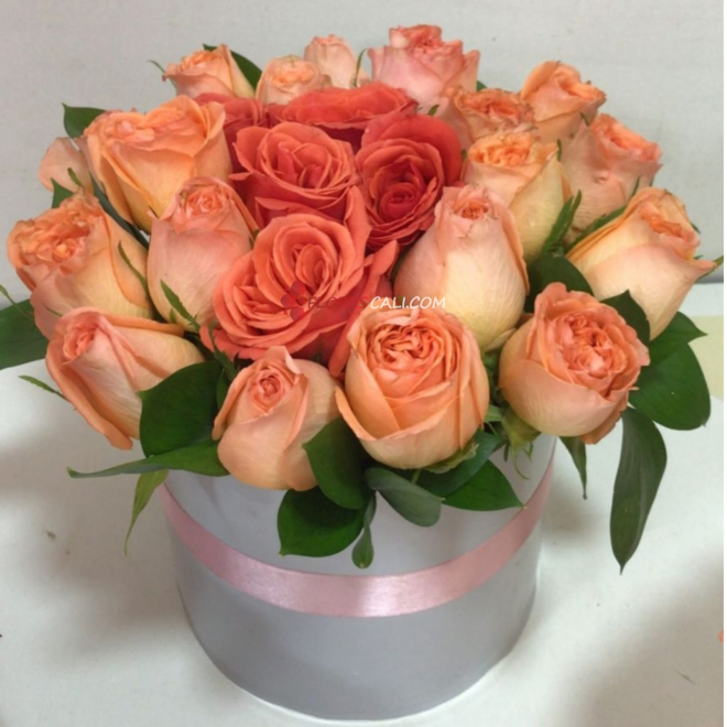 Cilindro rosa salmon, regalo aniversario