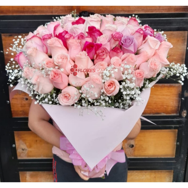 Bouquet explosión rosada en cali