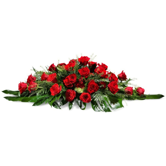 Cubre caja funebre rojo en cali