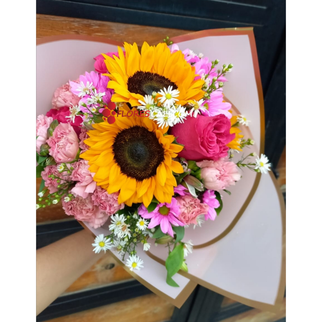 Bouquet de girasoles y variedad en cali