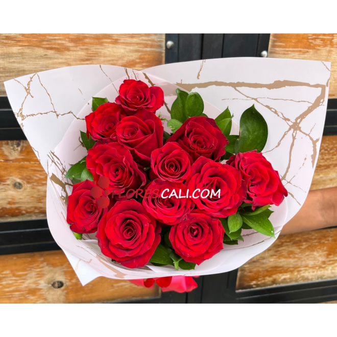 Bouquet rojo floristeria en cali