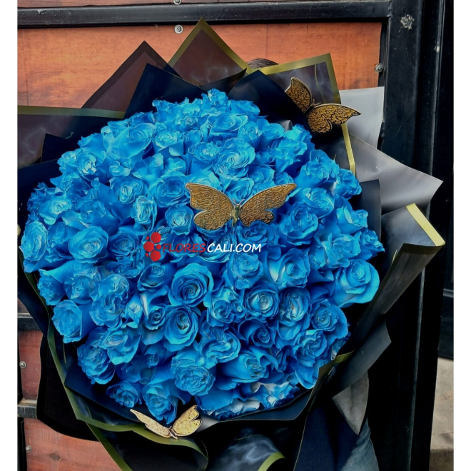 Bouquet de rosas azules floristerias en cali