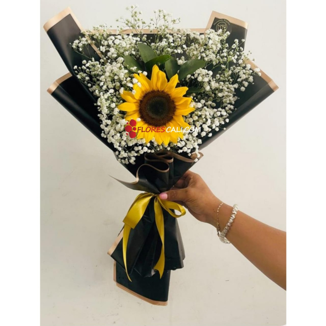 Girasol decorado floristeria en cali