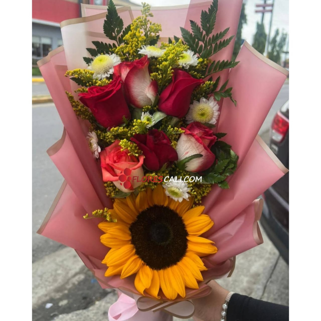 Bouquet escalera ternura floristeria en cali