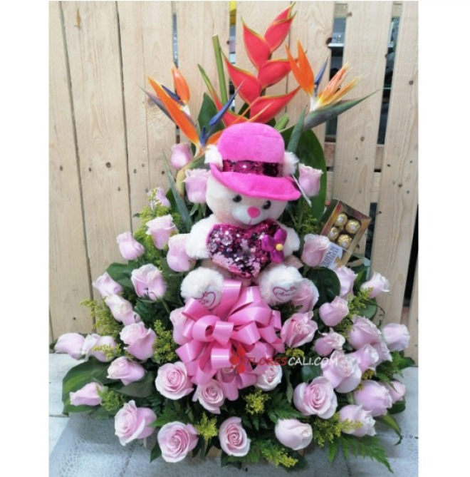 Arreglo rosado para mama dia de la madre cali