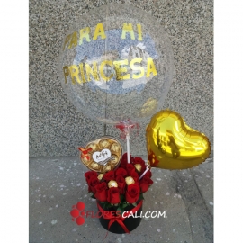 Rosas rojas y chocolates