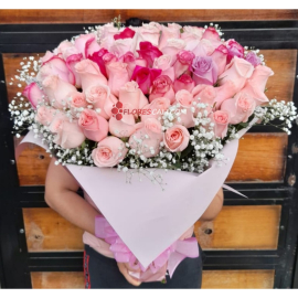 Bouquet explosión rosada en cali