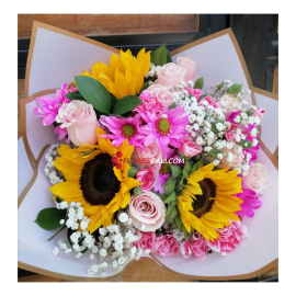 Bouquet de girasoles y variedad en cali