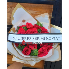 Bouquet propuesta rosas rojas en cali