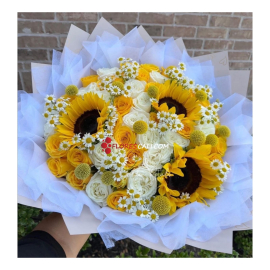 Bouquet explosion amarilla para ti en cali