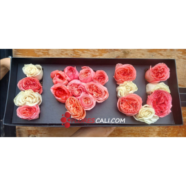 Caja deluxe I LOVE YOU flores cali