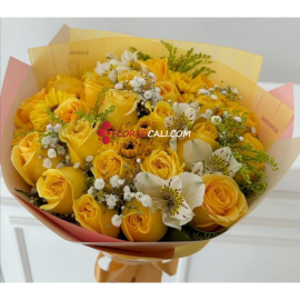 Bouquet surtido amarillo para ti floristeria en cali